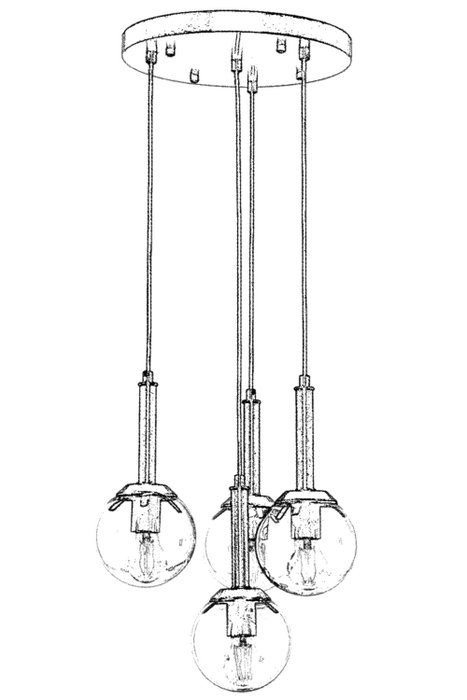 Opviq Lámpara de araña AV-1781-4ET Antiquation